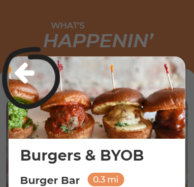 back button circled